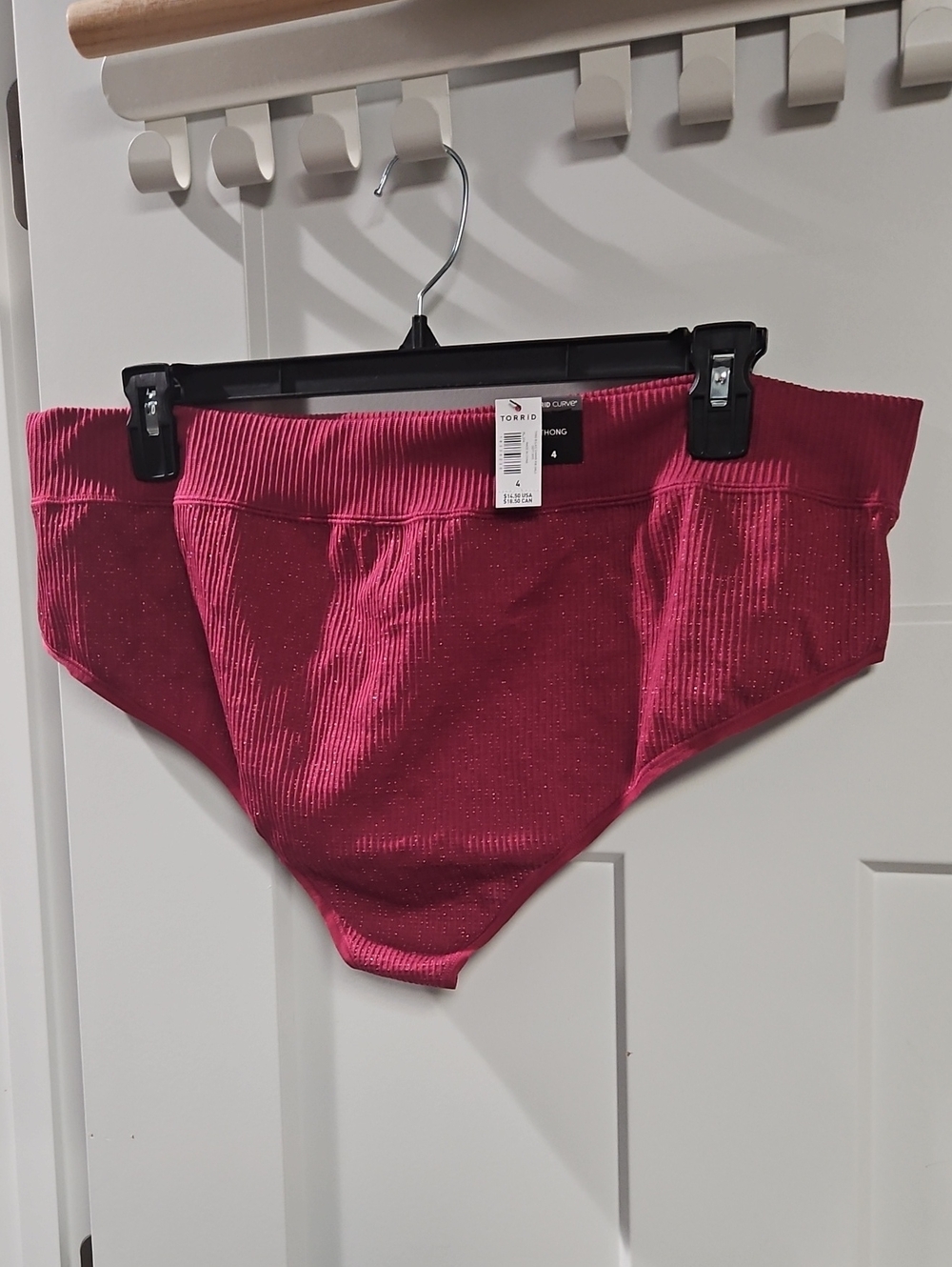 torrid Fuchsia Ribbed High-Waist Thong